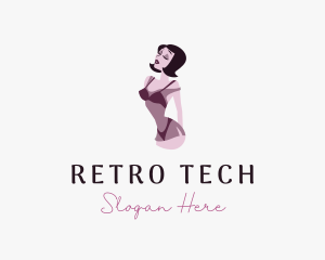 Sexy Lingerie Woman logo design