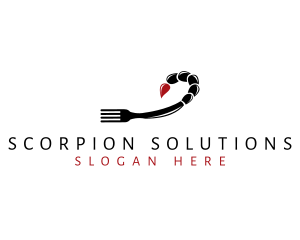 Scorpion - Scorpion Tail Fork logo design