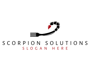 Scorpion Tail Fork logo design