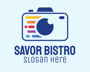 Photo Editing - Colored Film Camera logo design