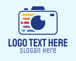 Photograph - Colored Film Camera logo design