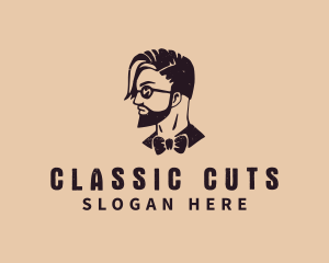 Handsome Barber Gentleman  logo design