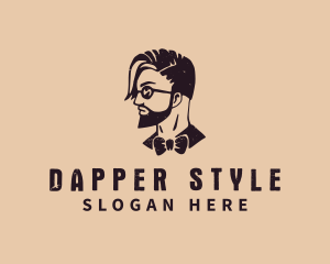 Dapper - Handsome Barber Gentleman logo design