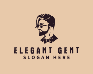 Handsome Barber Gentleman  logo design