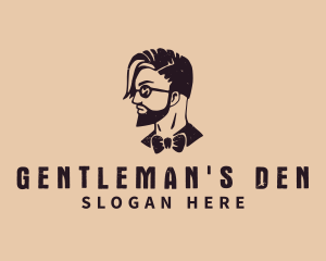 Handsome Barber Gentleman  logo design