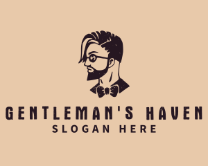 Handsome Barber Gentleman  logo design