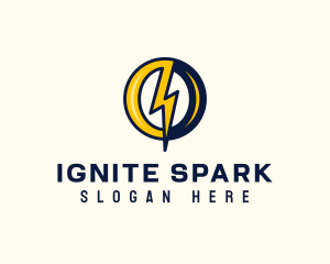 Spark - Power Voltage Letter O logo design