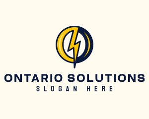 Power Voltage Letter O logo design