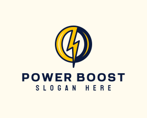 Charger - Power Voltage Letter O logo design