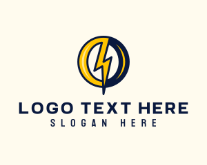Technician - Power Voltage Letter O logo design