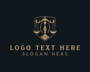 Court - Legal Justice Shield logo design