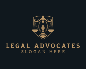 Legal Justice Shield logo design