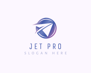 Jet - Aviation Paper Plane logo design