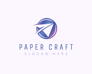 Aviation Paper Plane logo design