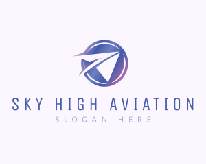 Aviation Paper Plane logo design