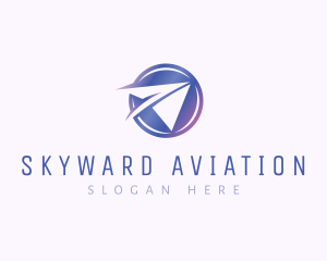 Aviation Paper Plane logo design