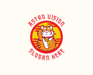 Asian Lucky Tiger logo design