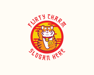 Asian Lucky Tiger logo design