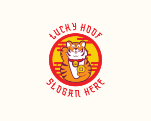 Asian Lucky Tiger logo design