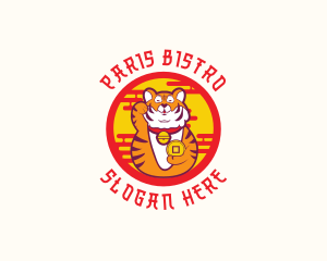 Asian Lucky Tiger logo design