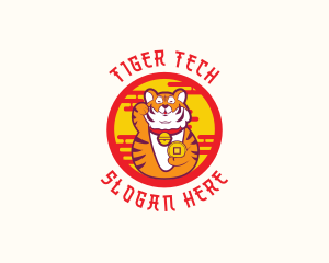 Tiger - Asian Lucky Tiger logo design