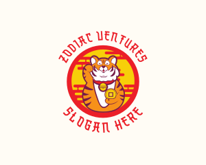 Asian Lucky Tiger logo design