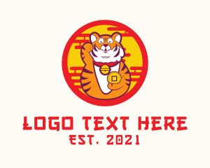 Tiger - Asian Tiger Lucky Mascot logo design