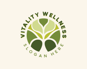 Eco Wellness Tree logo design