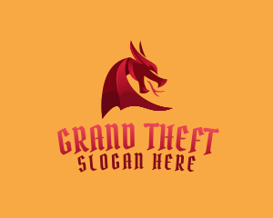 Mythical Creature - Red Dragon Clan logo design