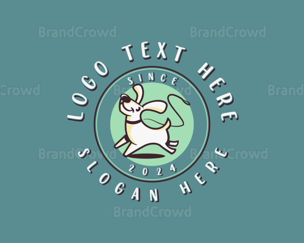 Dog Pet Leash Logo