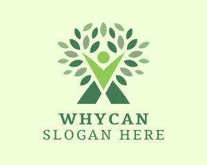 Human Vegan Tree  Logo