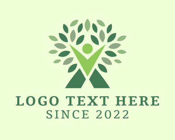 Park - Human Vegan Tree logo design