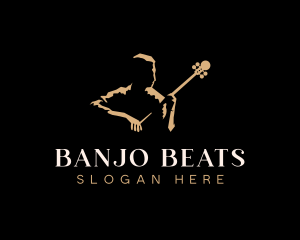 Banjo - Acoustic Instrument Musician logo design