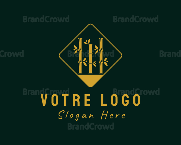 Gold Bamboo Tree Logo