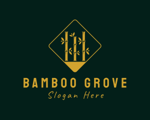 Bamboo - Gold Bamboo Tree logo design