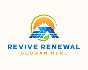 Solar Leaf Roof logo design