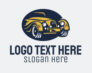 Yellow Vintage Car Logo