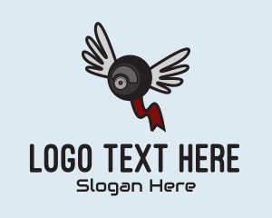 Online Stream - Online Webcam Wings logo design