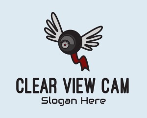 Online Webcam Wings  logo design