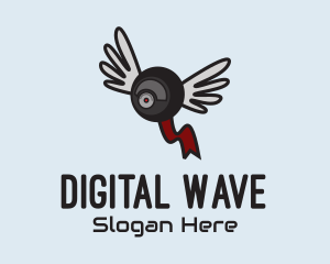 Online - Online Webcam Wings logo design