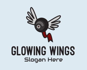 Online Webcam Wings  logo design