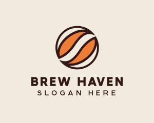 Brew - Abstract Coffee Bean logo design