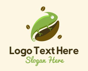 Bean - Chameleon Coffee Bean logo design