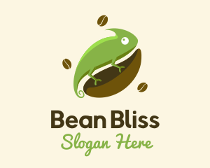 Chameleon Coffee Bean logo design