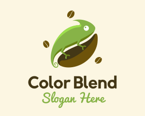 Chameleon - Chameleon Coffee Bean logo design