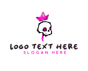 Crown Skull Mural Logo