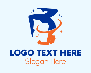 Yoga Gymnast Character Logo