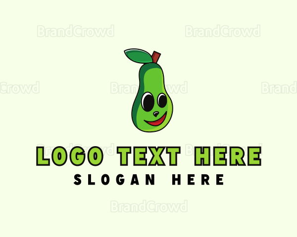 Vegetarian Avocado Fruit Logo