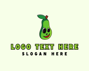 Vegetarian - Vegetarian Avocado Fruit logo design