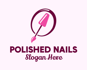 Pink Nail Polish logo design